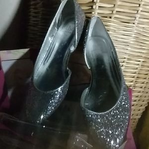 Cute silver dolly shoes